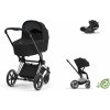 Cybex Platinum CYBEX Priam Conscious Collection Travel Set + Cloud T i-Size onyx black 2022 chrome with black details