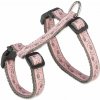 Postroj Trixie pre mačky s vodítkom sivý/ružový 27–45 cm/13 mm, 1,20 m