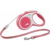 Vodítko FLEXI New Comfort lanko M - 5 m Barva: Červená