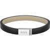 Hugo Boss Moderný kožený náramok Jace 1580336 17,5 cm