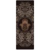 YOGGYS Dizajnová podložka na jogu HAMSA 183x61x0,35cm čierna (+ popruh ZDARMA)