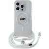 Karl Lagerfeld IML Crossbody Karl Head MagSafe zadný kryt pre iPhone 15 Pro Transparent