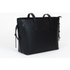 Bagger kožená shopper kabelka s organizérom s dlhým dvojitým ramienkom čierna 0071