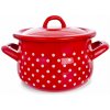 Smaltovaný hrniec BODKA s pokrievkou 2,3 l