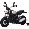 JOKO Elektrická motorka s nafukovacími kolesami Street Bob, MP3, USB, čierna