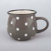 Dakls Keramický hrnček s bodkami sivý 230 ml