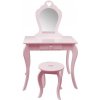 CHG Detský toaletný stolík, zrkadlo, taburet ružový PHO0403