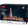 CUBICFUN Svietiace 3D puzzle CityLine panorama: Paríž 115 dielikov (L525h)
