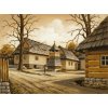 Obraz Vlkolínec skanzen 6, VBart PREVEDENIE: OBRAZ na plátne blindrám, ROZMER v cm/TYP OKRAJA: 90x60