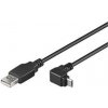 PremiumCord PremiumCord Kabel micro USB 2.0, A-B, konektor do úhlu 90°, 1,8m