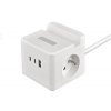 Viking síťový adaptér YC23H, 2x 230 V, 1x USB-A, 2x USB-C, dotykové světlo, funkce stojánku, bílá VYC23HW
