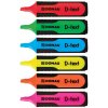 Fluorescenčný zvýrazňovač DONAU D-Text, 1-5mm (hrúbka čiary), 6 ks, mix farieb