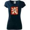 Znak ČSR - Tretia Československá republika (1945–1948) - Dámske tričko Pure - S ( Tmavomodrá (veľmi tmavá - skoro čierna) )