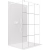 CERANO - Sprchová zástena Walk-in Onyx Duo Ľ/P - 8 mm - guľatá vzpera - biela matná, industriálne sklo - 110x200 cm