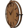 SENTOP Moderné nástenné hodiny do obývačky | Orech wenge 4729 HDF0601-ORECH-WENGE analógové