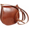 NovaKabelka.sk Cleo Marrone kožená talianska crossbody kabelka hnedá