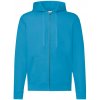 Blue Zippered Hoodie Classic Fruit of the Loom modrá XL Fruit of the Loom 5904882098306