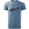 Evoluce bouldering - Klasické pánske tričko vyššej gramáže - L ( Denim )