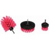 Sixtol Sada kief na vŕtačku na čistenie auta CAR DETAILING DRILL BRUSH PINK 3, 3 ks