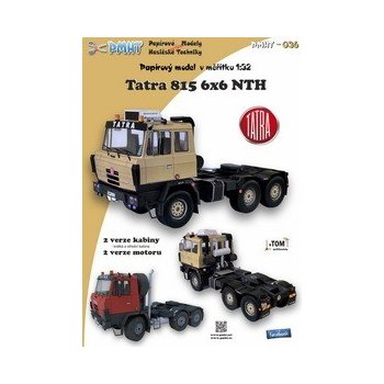 Papierový model Ťahač návesov Tatra 815 6x6 NTH