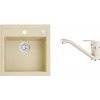 Granitový drez s batériou ALVEUS Formic 20 Beige 55 520x510 mm + batéria Nina SETA069
