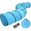 Agility tunel TENT, preliezací, dĺžka 300cm, s priemerom 60cm, polyester, modrý