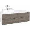 Dreja Kúpeľňová skrinka MODULE SZZ4 120 umývadlo Joy 3 - N01 Biela lesk / D26 Ontario / Pravé
