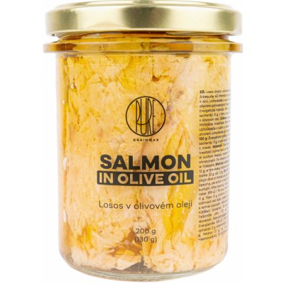 BrainMax Pure Salmon In Olive Oil Losos v olivovom oleji 130 g
