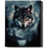MAĽOVANIE PODĽA ČÍSEL Vlci - Obrazy na maľovanie podľa čísel s rámom Oh Art!