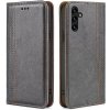 Peňaženkové kožené puzdro GRID na Samsung Galaxy A04s – Šedá