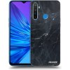 Picasee silikónový prehľadný obal pre Realme 5 - Black marble