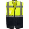 PORTWEST Portwest ES1 Essential Contrast Vest Žltá-Námornícka modrá, L