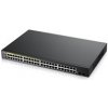 Zyxel GS1900-48HP v2 50-port Gigabit Web Smart PoE switch, 48x gigabit RJ45 (z toho 24x PoE), 2x SF GS190048HPV2-EU0101F