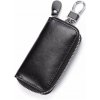 Kľúčenka Kožené puzdro na kľúče čierna