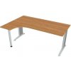 Hobis Pracovný stôl Flex, ergo, pravý, 180x75,5x120 (40x80) cm, jelša/kov