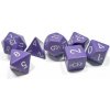 Chessex Sada kostek Chessex Opaque Polyhedral 7-Die Set - Purple with White