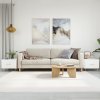 Konferenčné stolíky 2 ks biele 50x50x40 cm kompozitné drevo-ForU-829365