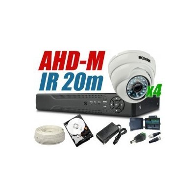AHD set, 4x HD kamery / IR20, 4CH DVR + 1TB od 349,75 € - Heureka.sk