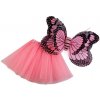 Karnevalový kostým - motýľ - ružová sv.