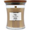 WoodWick Sklo malé/Cashmere vonná sviečka s dreveným knôtom 85 g