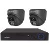 Securia Pro IP kamerový systém NVR2CHV5S-B DOME smart, čierny Nahrávanie: 8TB disk