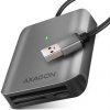 AXAGON CRE-S3, USB-A 3.2 Gen 1 - SUPERSPEED čtečka karet, 3-slot & lun SD/microSD/CF, podpora UHS-II Axagon