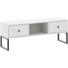 Nábytek PEGAS s.r.o. televizní stolek LINEA RTV 2S, Bílá/Černá