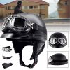 UNIVERZÁLNA MOTOCYKLOVÁ PRILBA RETRO Z OKULIARE OBVOD HLAVY 52-62 CM