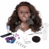 Česacia hlava pre kaderníčku s hnedými vlasmi My Beauty Styling Head Smoby vytváranie účesov s 23 doplnkami