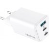 Adaptér 3xUSB 230V/5V-20V 2xUSBC+USBA biely FOREVER TC-08-65ACC 65W PD+GaN