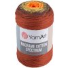 Špagát na macrame techniku YarnArt MACRAME COTTON SPECTRUM 1303 hnedá žltá oranžová