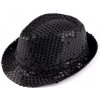 Klobúk s flitrami na karneval a párty - 1 ks 3 čierna