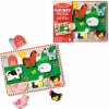 HRUBÉ PUZZLE SADA DREVENÉ BLOKY SKLADAČKA FARMA MELISSA & DOUG
