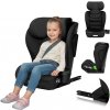 Lionelo Detská sedačka Neal i-Size 100-150 cm, do 12 rokov, Nastaviteľná opierka hlavy, Prídavný bočný ochranný systém, Polohovateľné operadlo Čierna